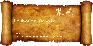 Neuhausz Arnold névjegykártya