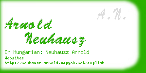 arnold neuhausz business card